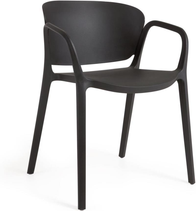Ania Udendørs Spisebordsstol i Sort Plast - Stilfuld Design