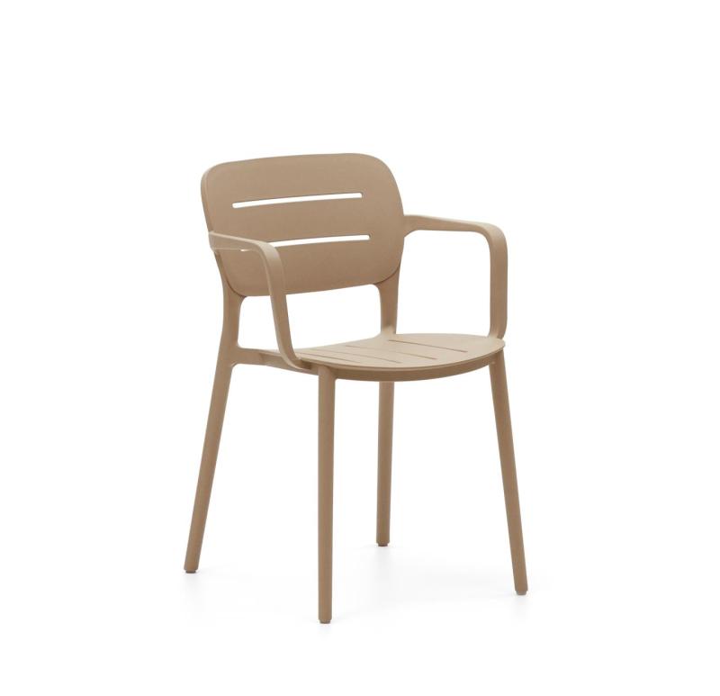 Morella Udendørs Stol til Spisebord - Beige Plast
