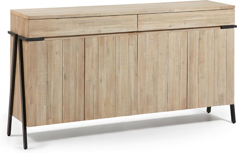 Thinh  Skænk  Natur Sort  H98x184x45    Akacietræ