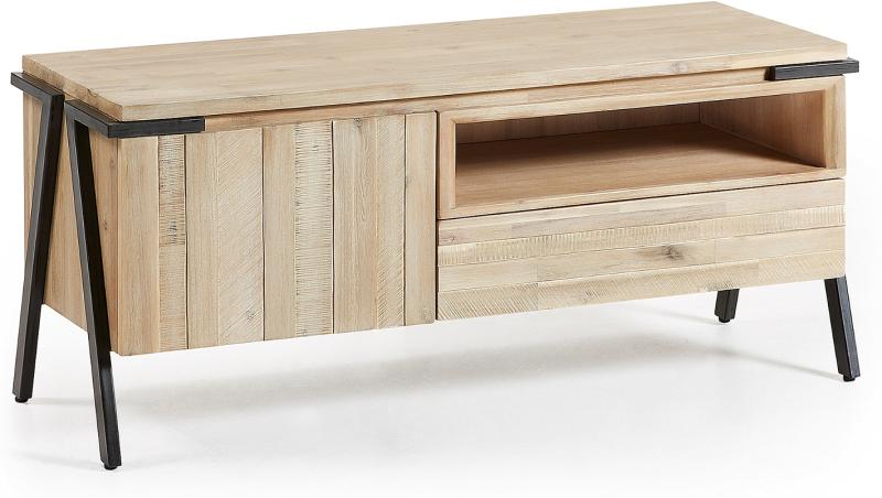 Thinh   -bord  Natur Sort  H53x125x45    Massivt Træ