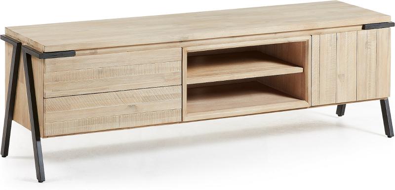 Thinh   -bord  Natur Sort  H53x165x45    Massivt Træ