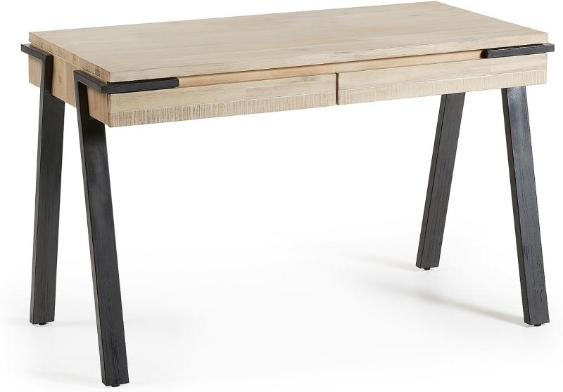 Thinh Skrivebord i Natur og Sort, H77x125x60 cm
