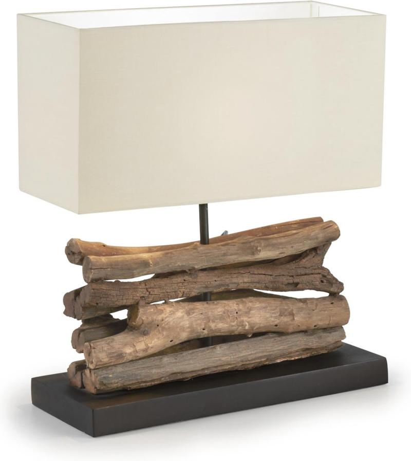 Sahai Bordlampe Natur Hvid Massivt Træ