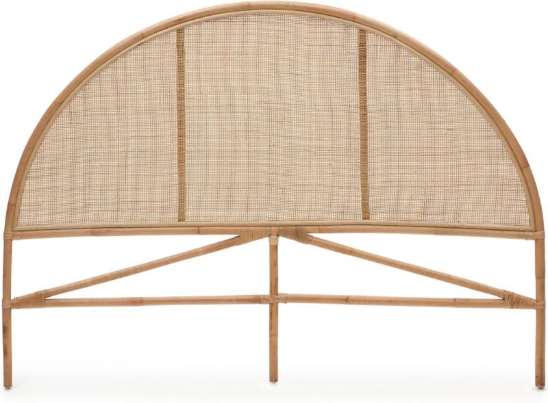 Quiterie Rund Sengegavl Natur H120x168x4 Syntetisk Flet Rattan
