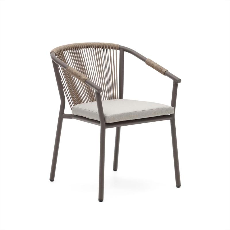 Xelida  Udendørs Stol  Brun Beige  Metal