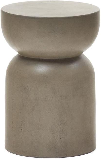 Garbet Udendørs Sidebord i Grå Cement - Stilfuldt Design