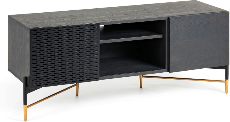 Milian -bord Sort Natur Guld H56x141x45 Mdf