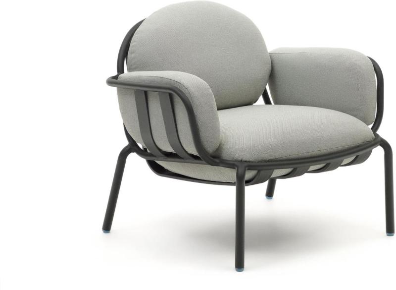 Joncols Udendørs Lænestol i Grå Metal - Eksklusiv Design