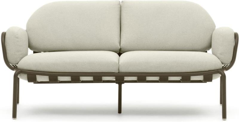 Joncols  Udendørs  -personers Sofa  Grøn Beige  H72x164x80    Metal