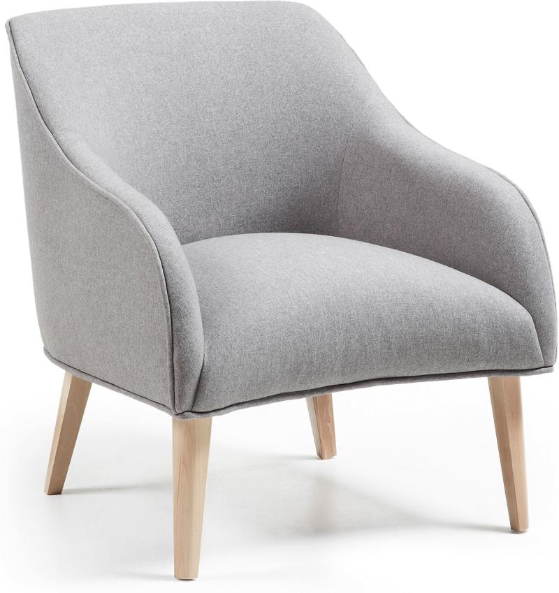 Bobly Lænestol i Grå og Natur - Tidløst Design