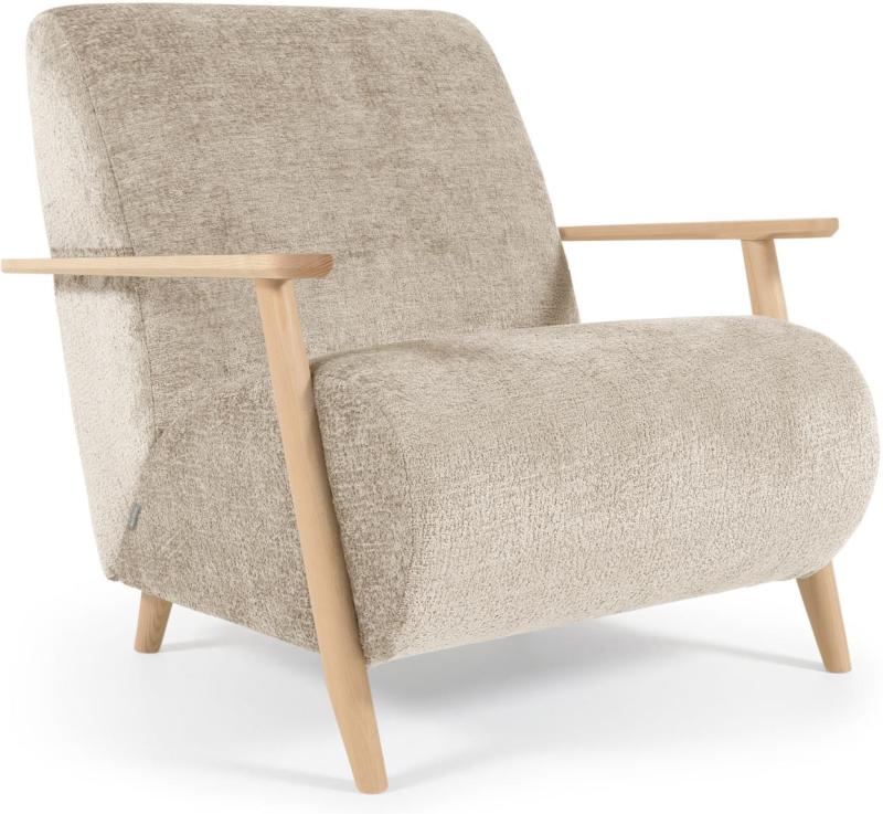 Meghan Lænestol i Beige Chenille - Komfort og Stil