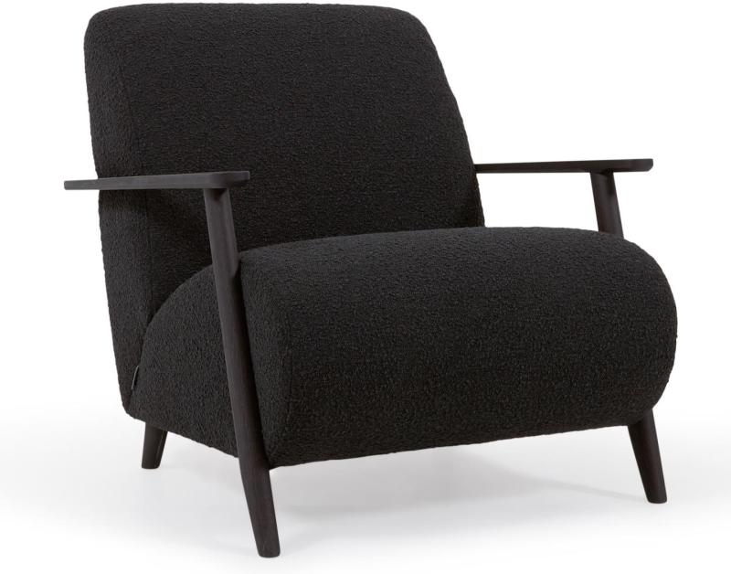 Meghan Lænestol i Sort Stof - Elegant Design til Dit Hjem