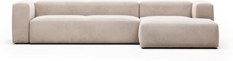 Blok  Chaiselong Sofa  Højrevendt  Beige  H69x330x174    Stof