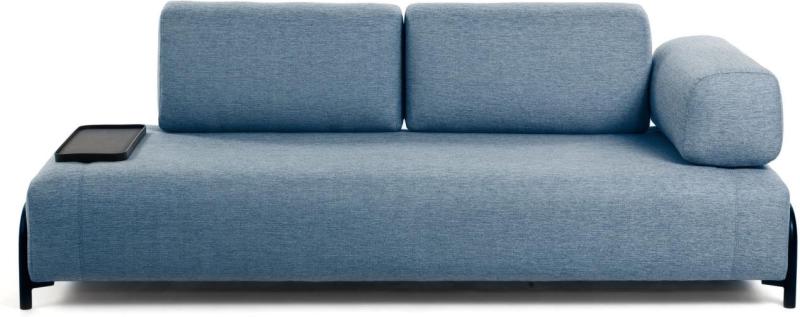 Compo 3-personers sofa i blå med højre armlæn