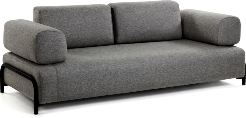 Elegant 3-personers sofa i sort fra Kave Home