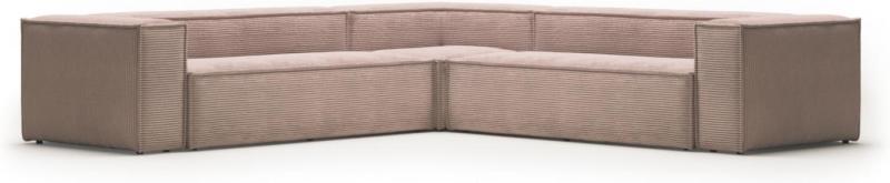 Blok  Hjørnesofa  Lyserød  H69x320x320    Stof