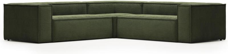 Blok  Hjørnesofa  Grøn  H69x290x290    Stof