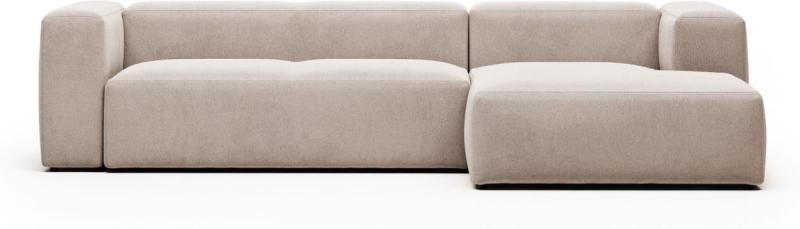 Beige Højrevendt Chaiselong Sofa fra Kave Home