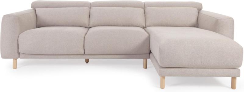 Singa Chaiselong Sofa Højrevendt i Beige - Komfort og Stil