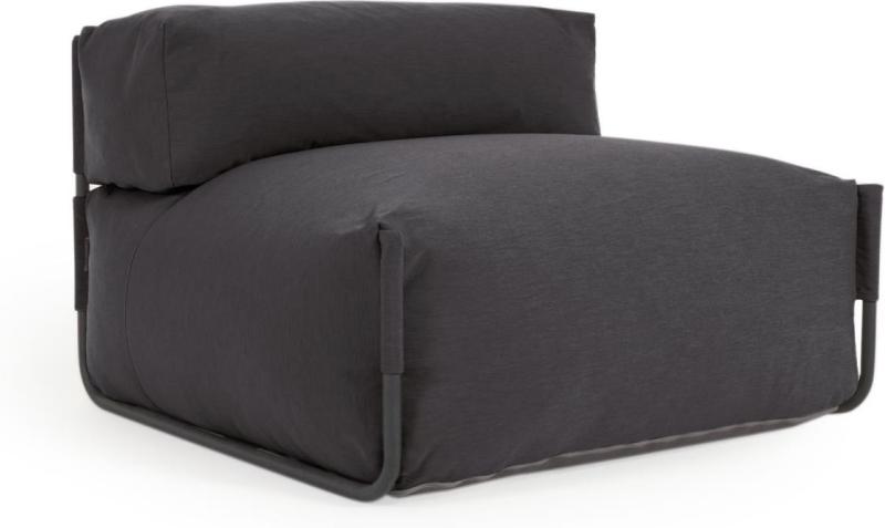 Square Chaiselong Mørkegrå H65x101x101 Stof