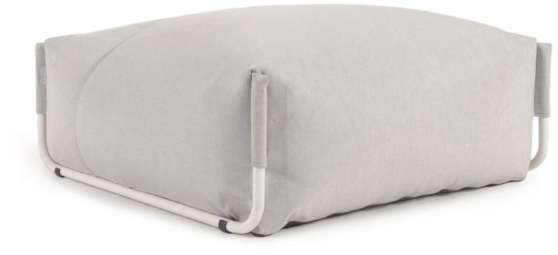 Square Puff Grå Stof