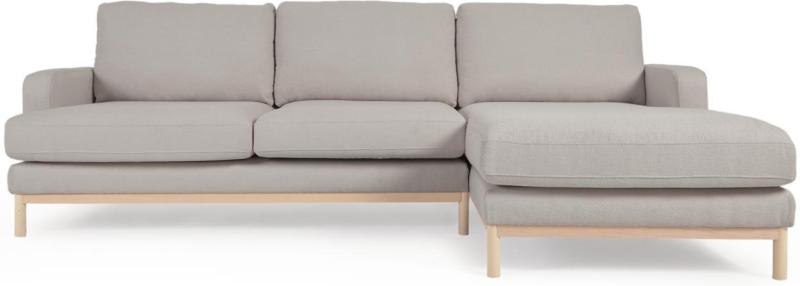Mihaela Chaiselong Sofa Grå H88x264x154 Højrevendt