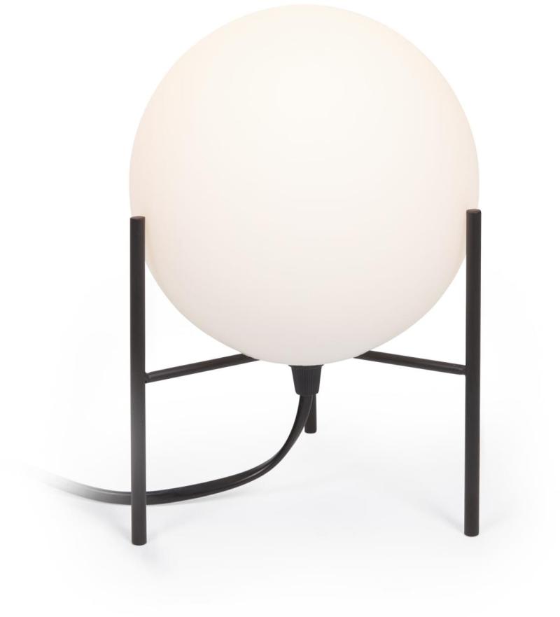 Elegant Seina Bordlampe i Sort og Hvid Glas - Tilbud!