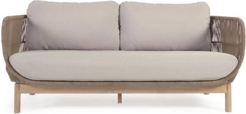 Catalina Udendørs 3-personers Sofa i Beige - Elegant Design