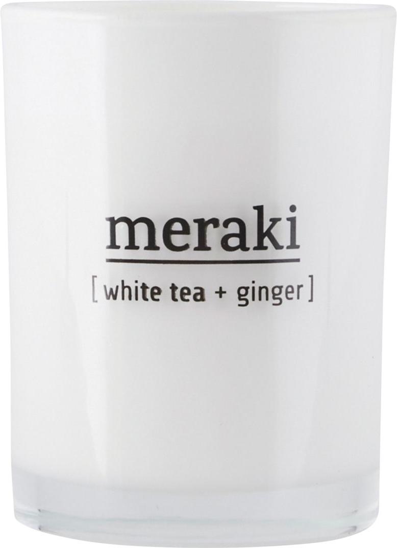 Duftlys med White Tea & Ginger - Elegant Hvid Atmosfære