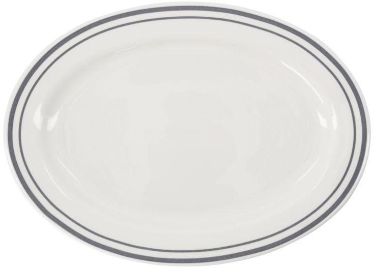 Elegant Bistro Serveringsfad i Porcelæn - 22x29 cm