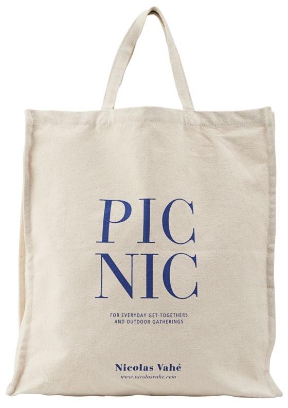 Picnic Shopper Taske i Hvid - Perfekt til Udflugter
