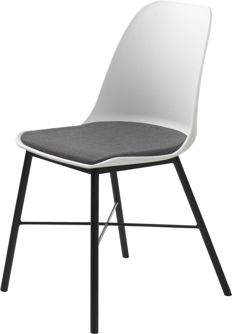 Whistler Spisebordsstol i Hvid Plast med Metalben