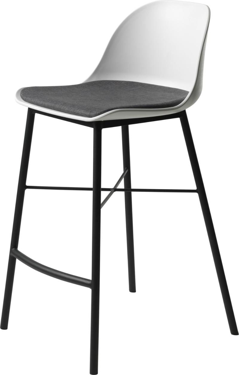 Whistler Barstol i Hvid med Metalben - Stilfuld Elegance