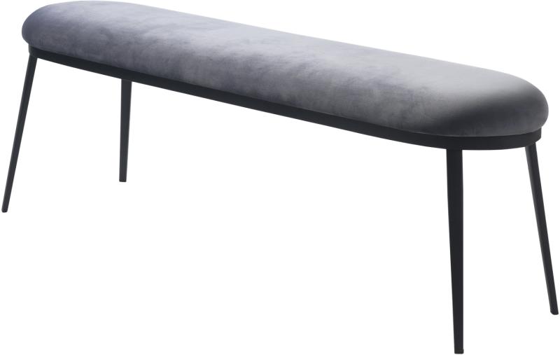 Gain Bænk i Sort Fløjl - Elegant Entré Møbel