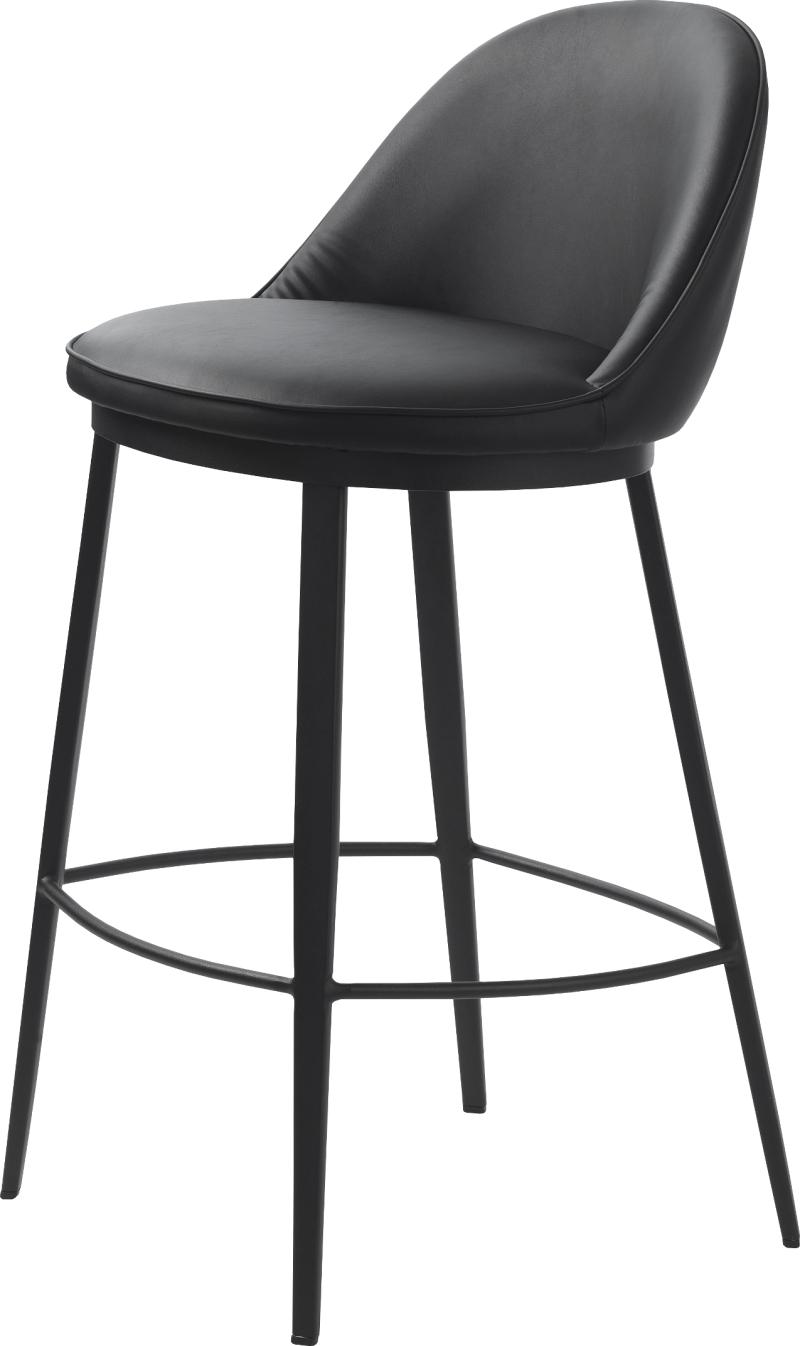 Gain  Barstol  Sort  H89x48x38    Kunstlæder