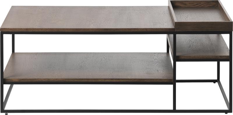 Rivoli Sofabord i Røget Egetræ og Metal – Elegant Design