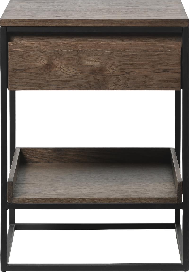 Rivoli Røget Sidebord i Egetræ og Metal - Elegant Design