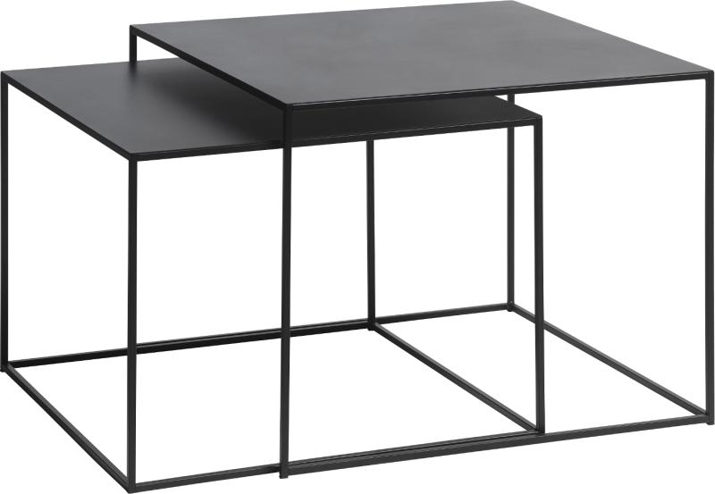 Pebble Sideborde - Elegant Indskudsbord i Sort Metal