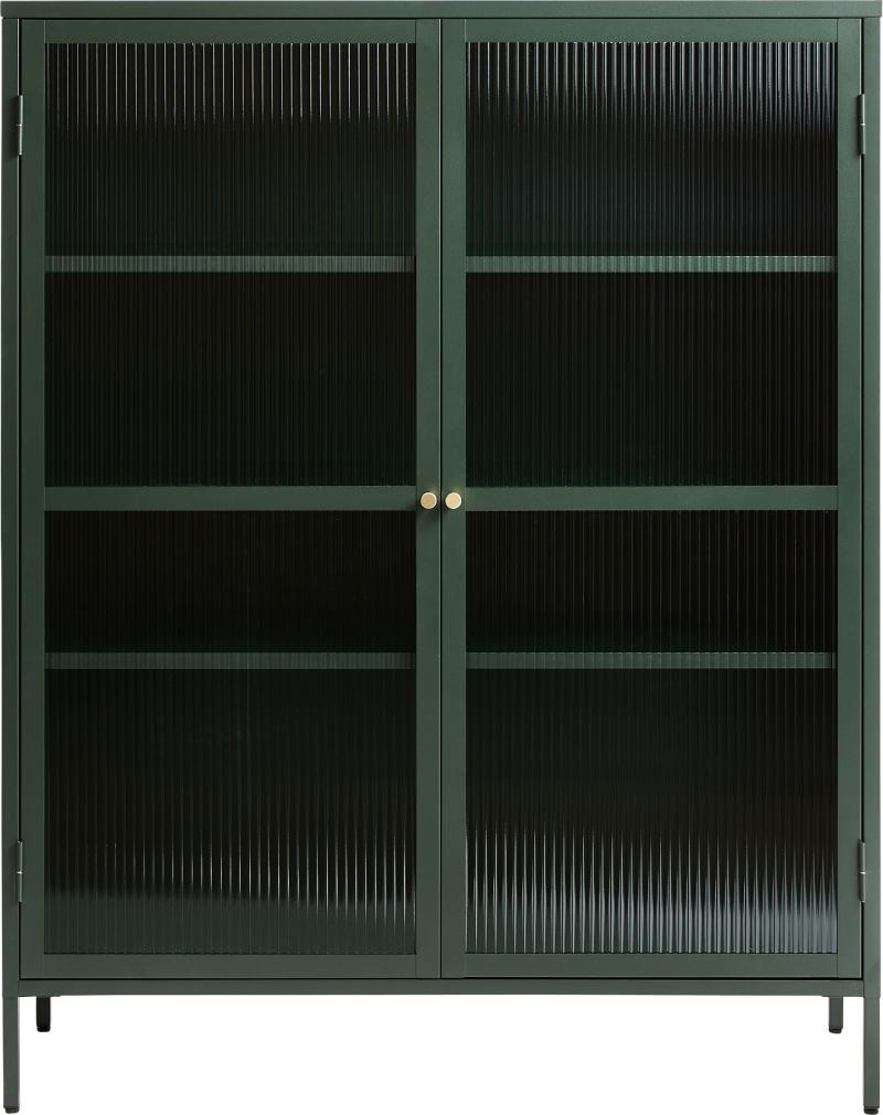 Bronco  Vitrineskab  Grøn  H140x111x40    Glas