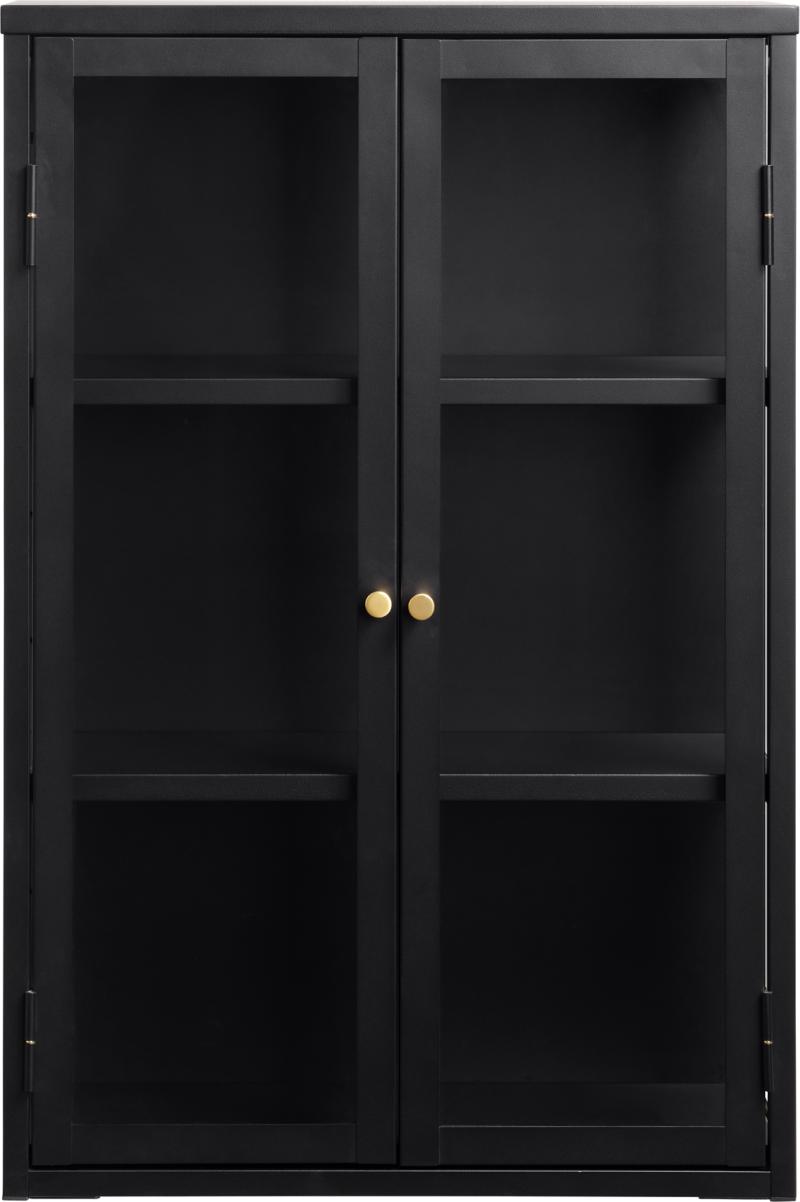 Elegant Carmel Vægskab i Sort Metal - Tidløst Design