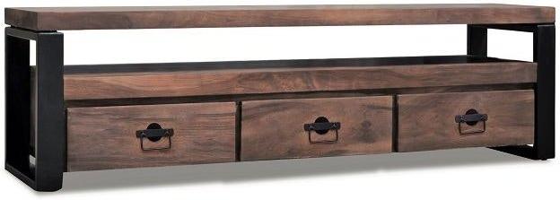 Elegant Hayfay Tv-bord i sort jern og rosentræ