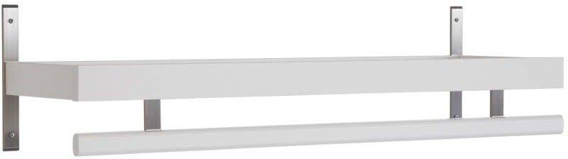 Nadja  Hattehylde Med   Plan  Hvidlakeret Massiv Birketræ  H25x80