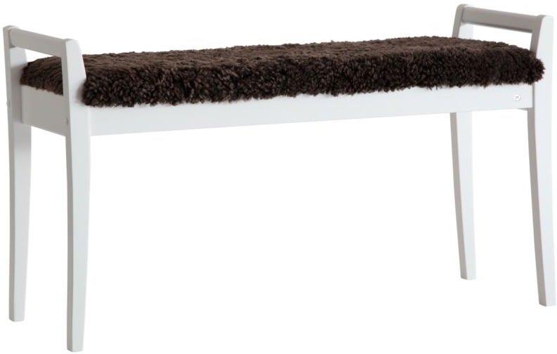 Meja Bænk med Brunt Fåreskind - Elegant Indretningstilbud