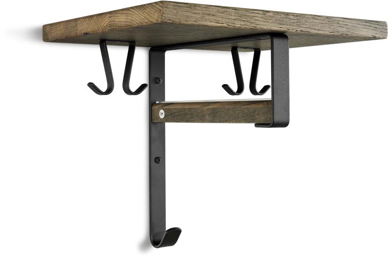 Cott Hattehylde i Røget Eg og Matsort Stål - Elegant Design