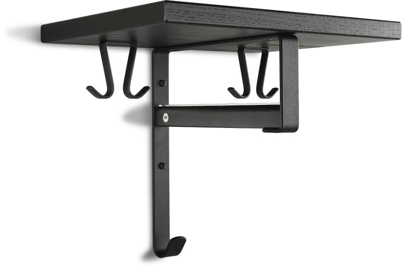Cott Hattehylde i Sortbejdset Eg - Elegant og Funktionel