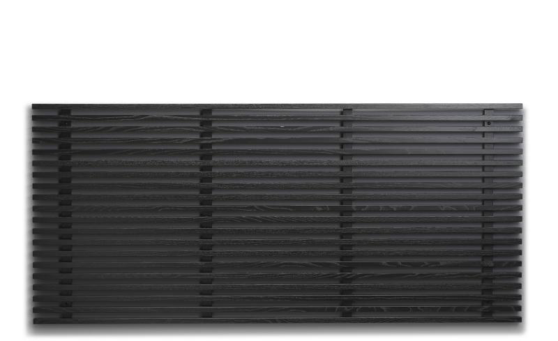 Zece Sengegavl i Sortbejdset Ask - Elegant Design