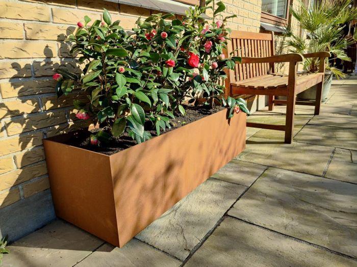 Stålplade Plantekasse 120x40x40 cm - Perfekt til Haven