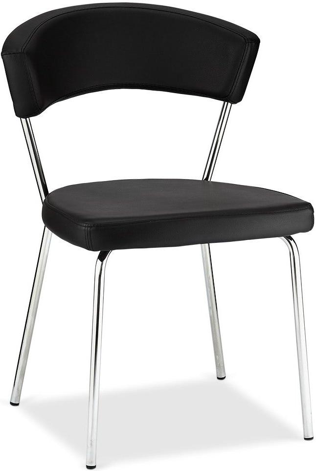 Gordon Spisebordsstol i Sort Krom - Elegant Design