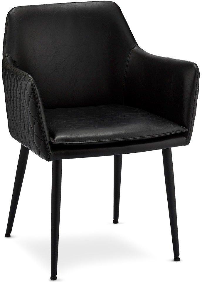 Elegant sort spisebordsstol med armlæn fra Waterside