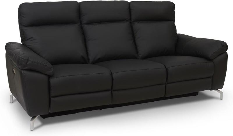 Edinburgh 3-personers Sofa i Sort Læder - Elegance til Hjemmet